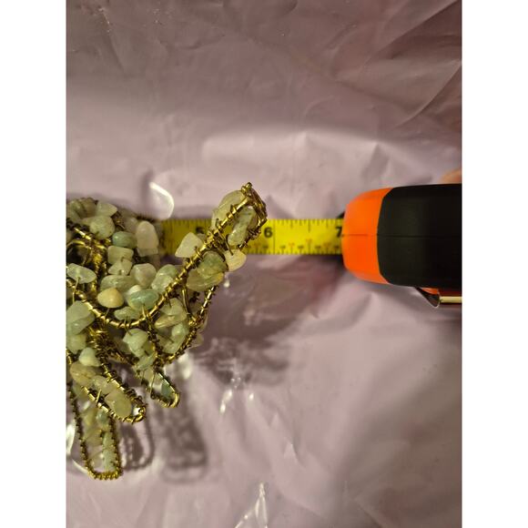 Jade Colored Stone Elephant 6"x4" - Picture 4 of 5